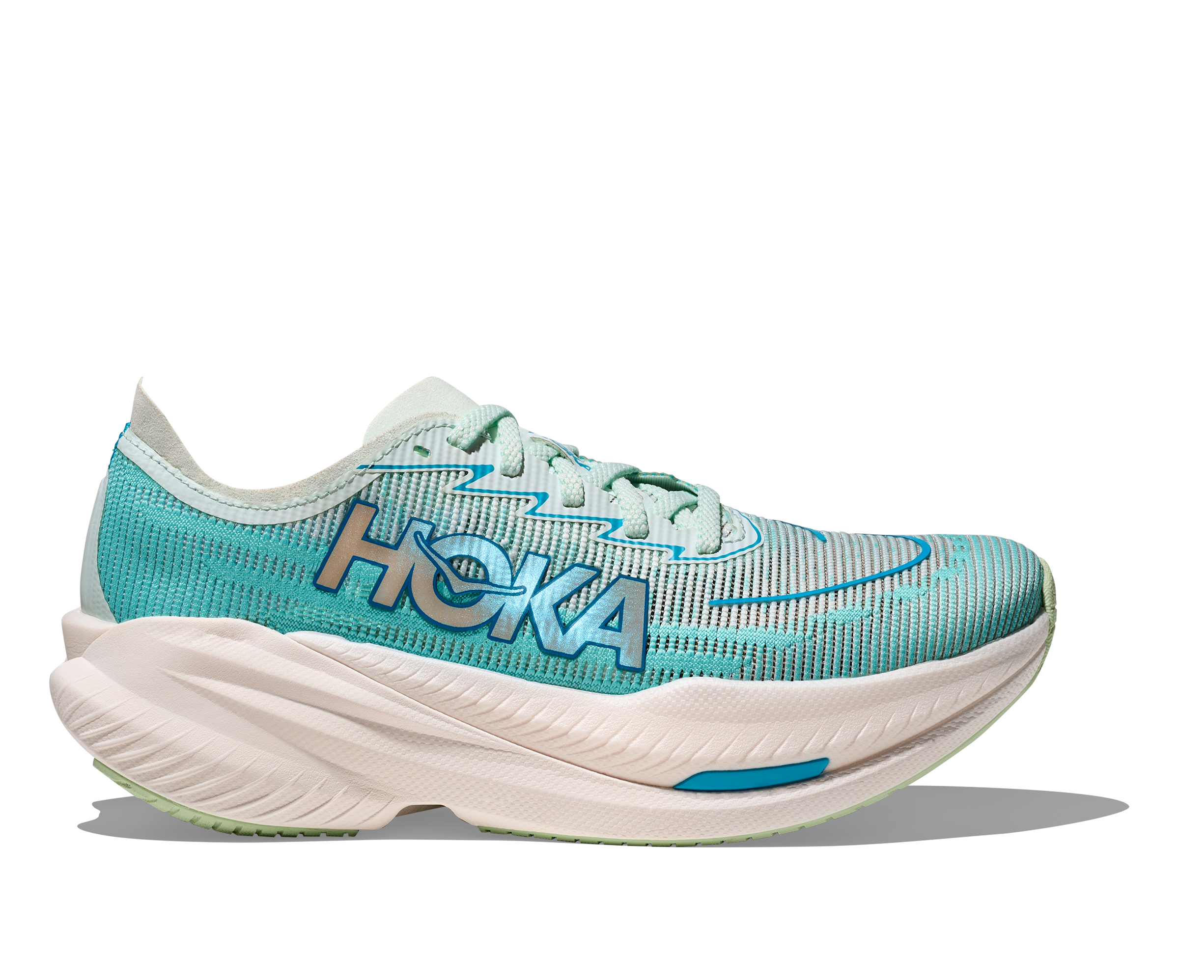 Hoka Mach X 2, Laufschuhe, Damen, Snow Melt/Blue Spark
