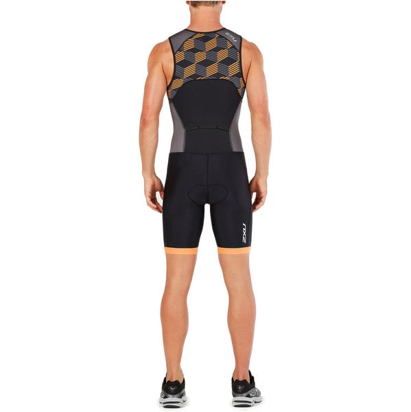 2XU Active TriSuit, Herren, Black/Retro Orange