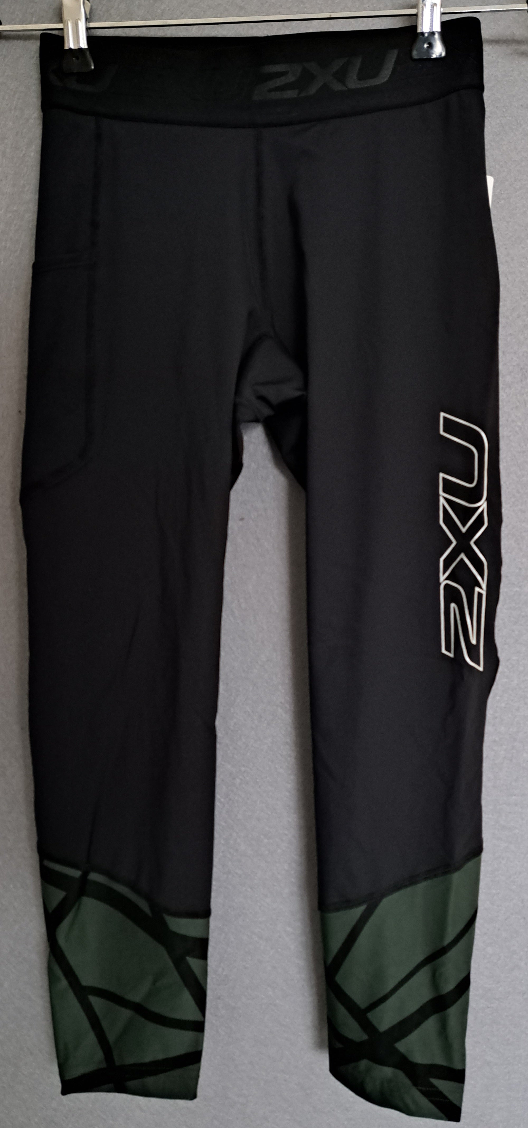 2XU Accelerate Compression Tights, Damen, Black/Dark Green