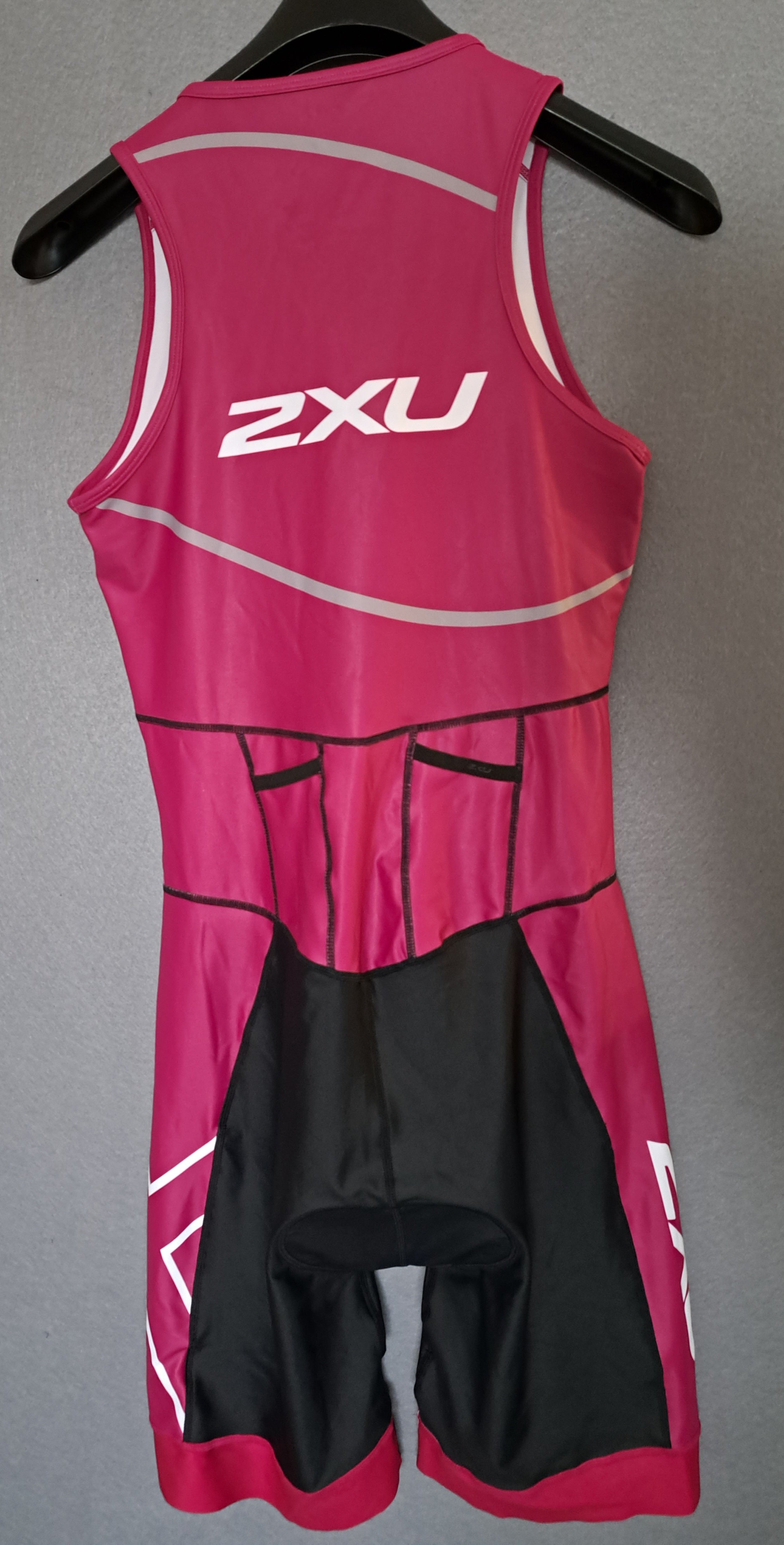 2XU Perform Front Zip Trisuit, Damen, Berry/Black/Grey
