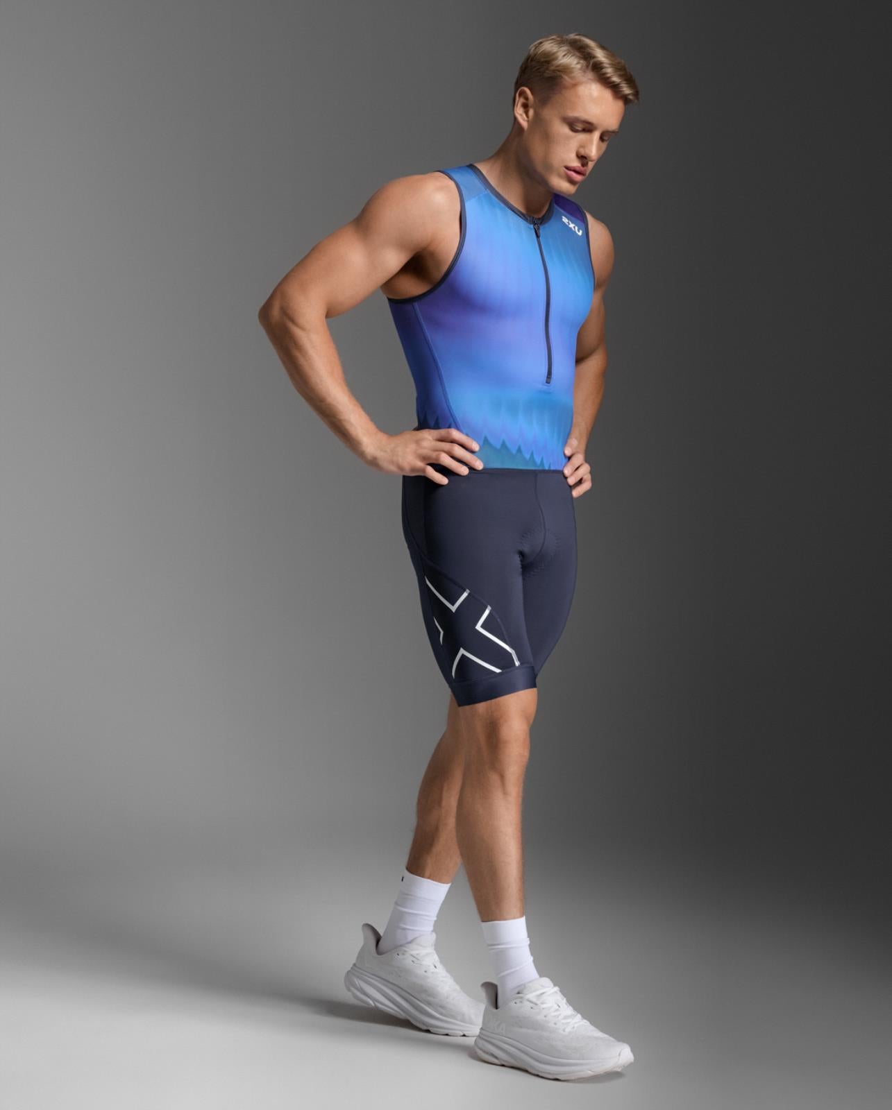 2XU Core Trisuit, Herren, Azure Blue/Midnight