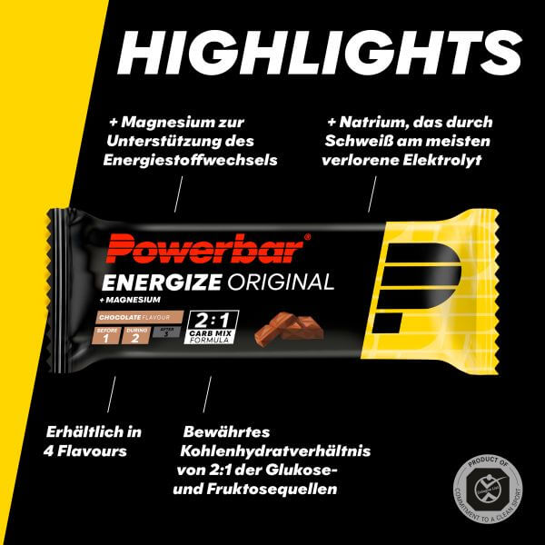 Powerbar Energize Original Riegel, Chocolate, 55 g