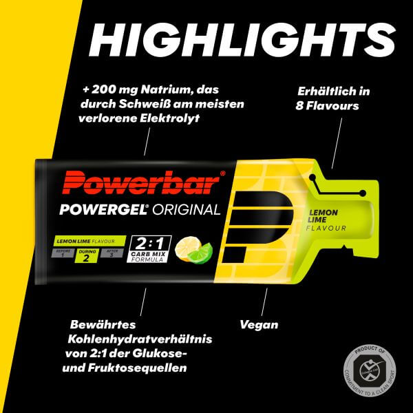 Powerbar Powergel Original, Lemon-Lime, 41g