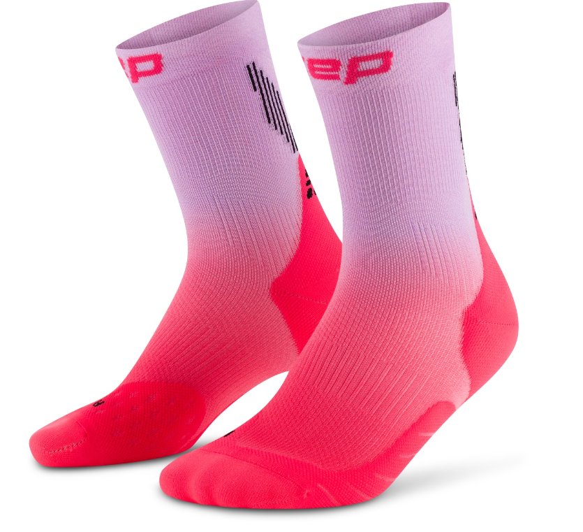 CEP Core Run Edt. Gradient Socks 5.0 - Mid Cut, Damen, pink / lilac fade