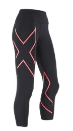 2XU Core Compression 7/8 Tights, Laufhose, Damen, Black/Fluro Pink