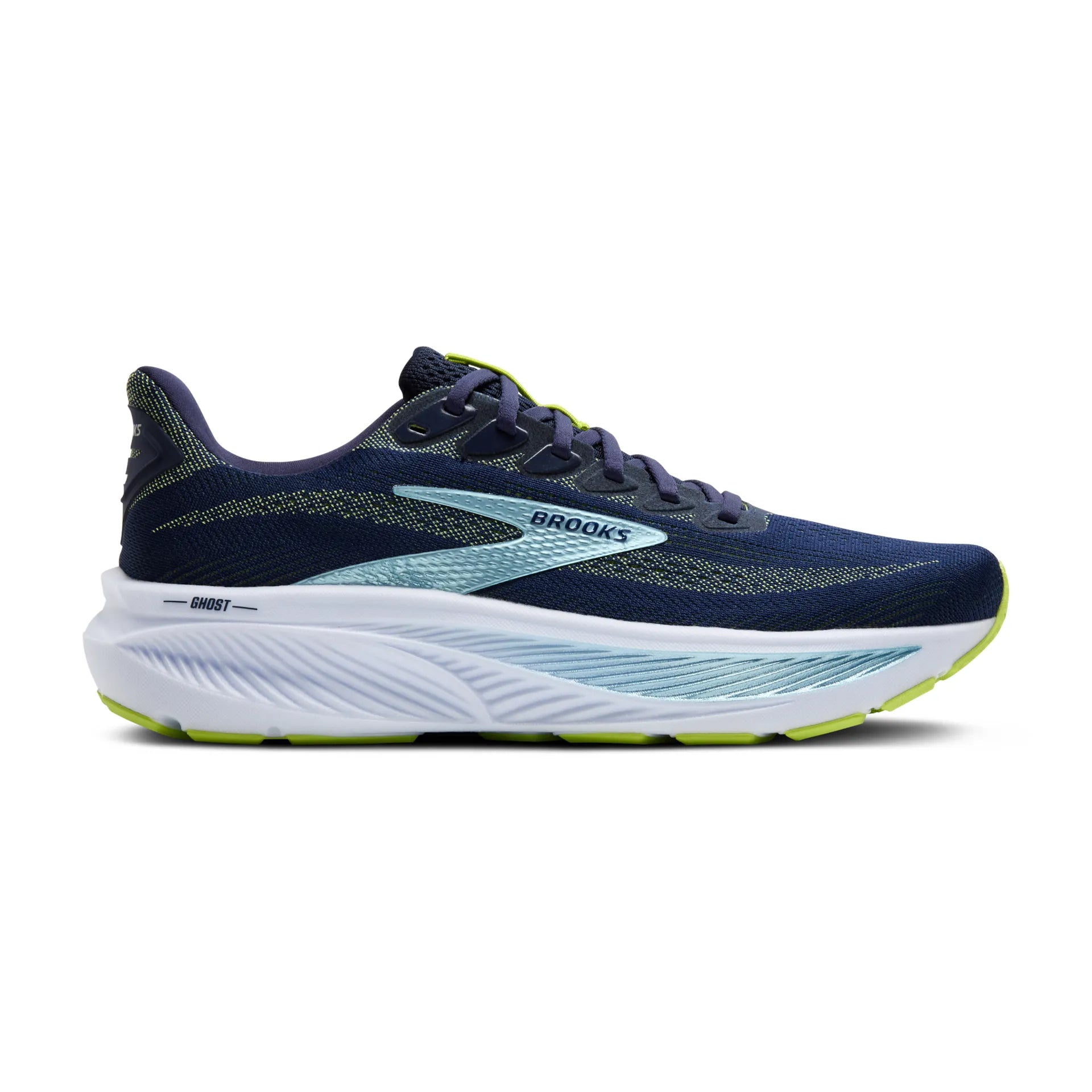 Brooks Ghost 17, Laufschue, Herren, Peacoat/Lime/Blue