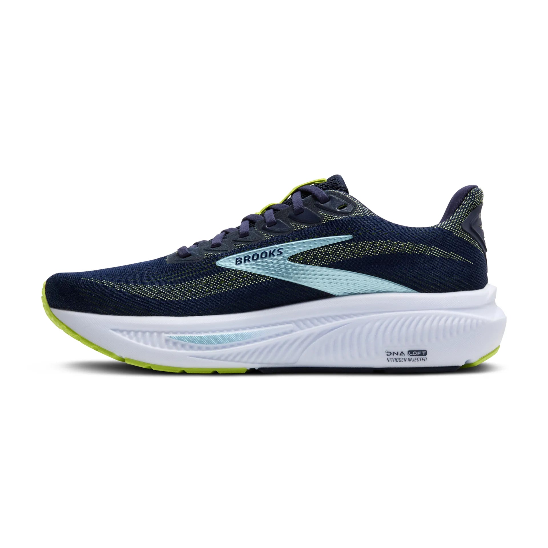 Brooks Ghost 17, Laufschue, Herren, Peacoat/Lime/Blue