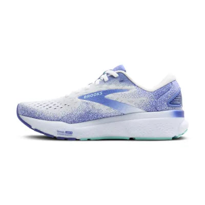 Brooks Ghost 16, Laufschuh, Damen, White/Amparo Blue/Limpet Shell