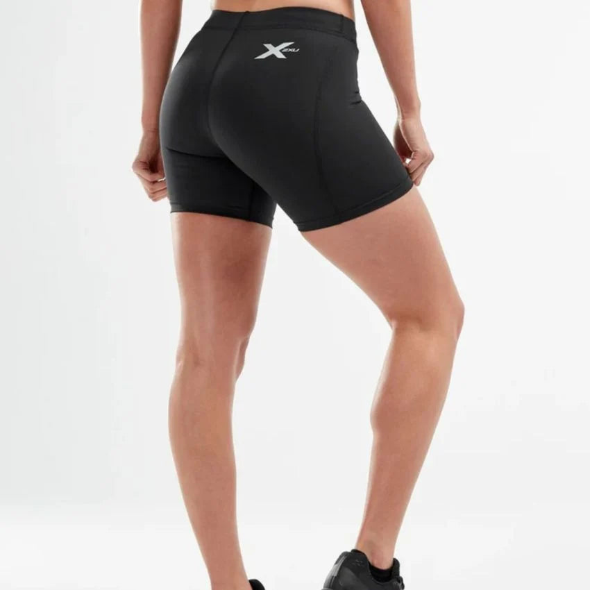 2XU Core Compression 5ich Game Day Shorts, Damen, Black/Silver