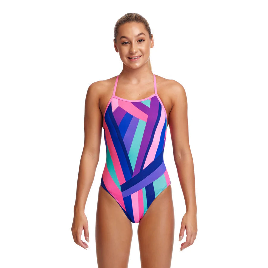 Way Funky Funkita, Strapped In One Piece Berry Beam, Badeanzug, Kinder