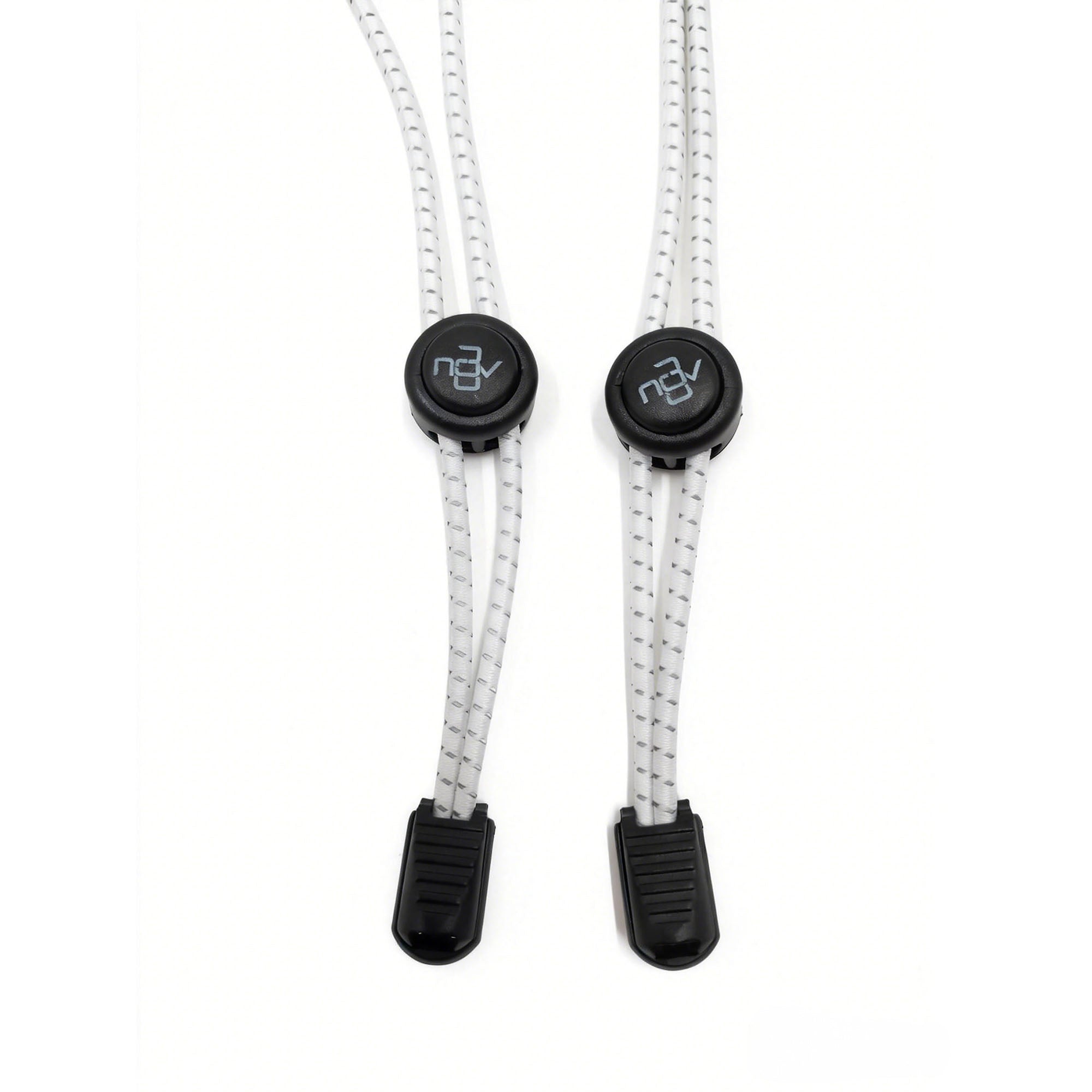 Ansicht Schnürsenkel weiß mit Verschlüssen