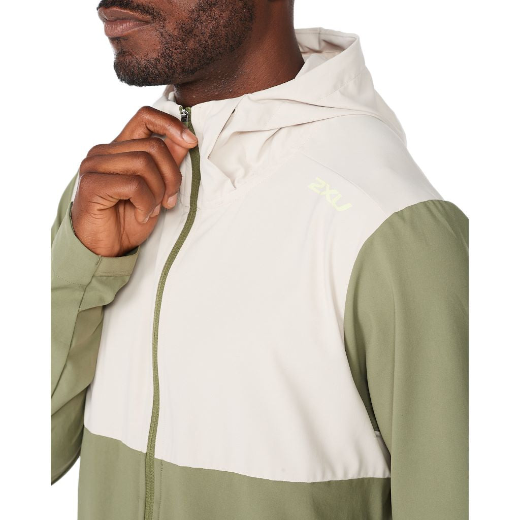 2XU Aero Jacket, Herren, Alpine/Kiwi Reflective, Kiwi/hellbeige