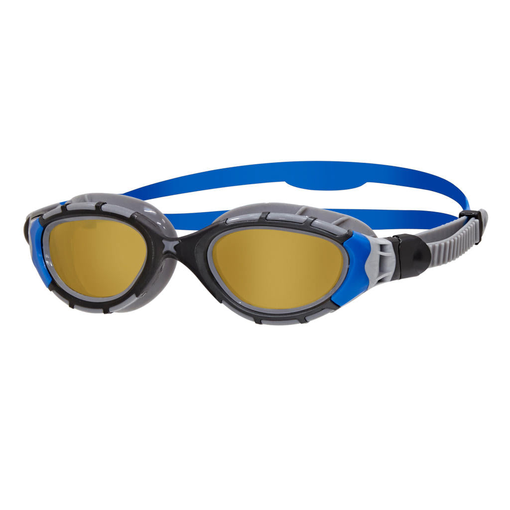 Zoggs Predator Flex Polarized Ultra, getönt kupfer, silber/blau