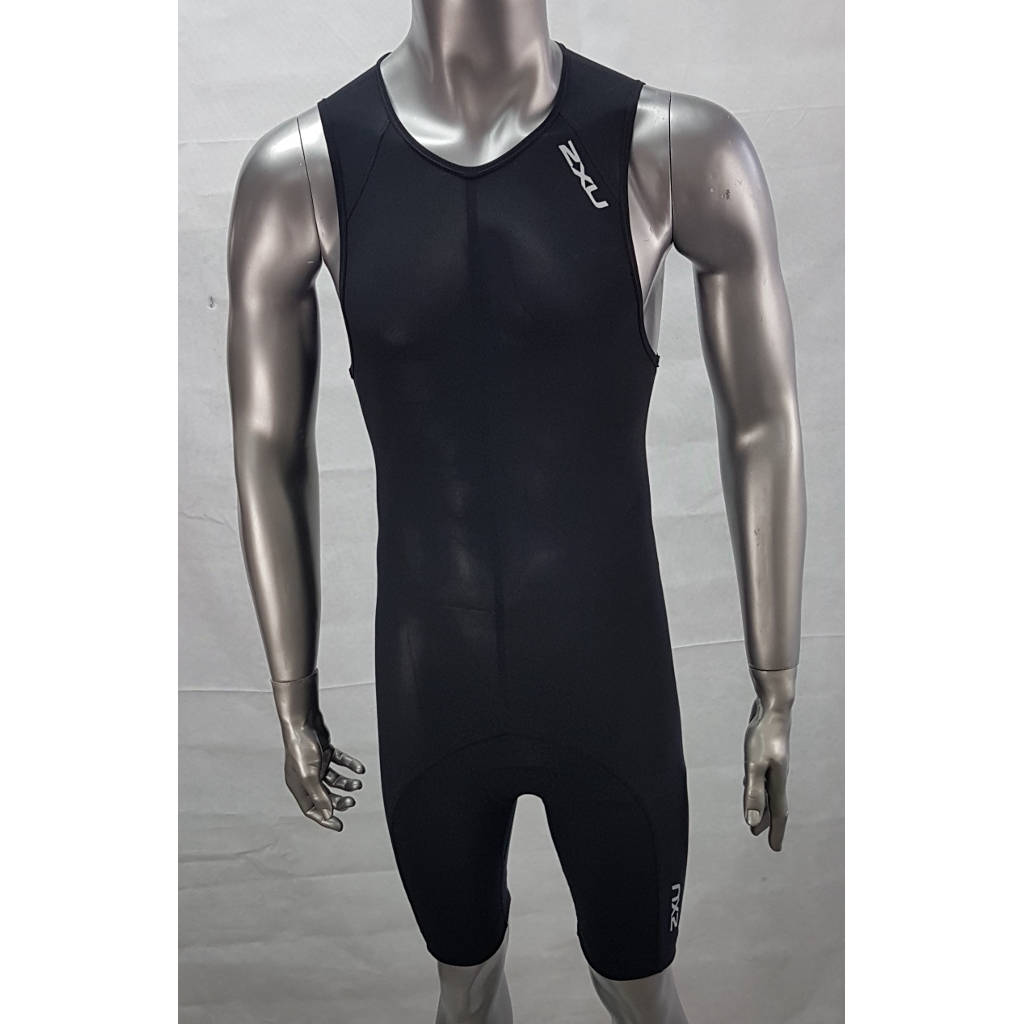 2XU Fusion Trisuit, Backzip, Herren, schwarz