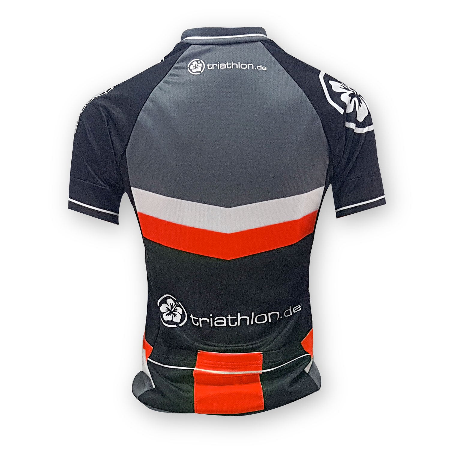 triathlon.de Elite Radtrikot, Damen, schwarz/grau/rot