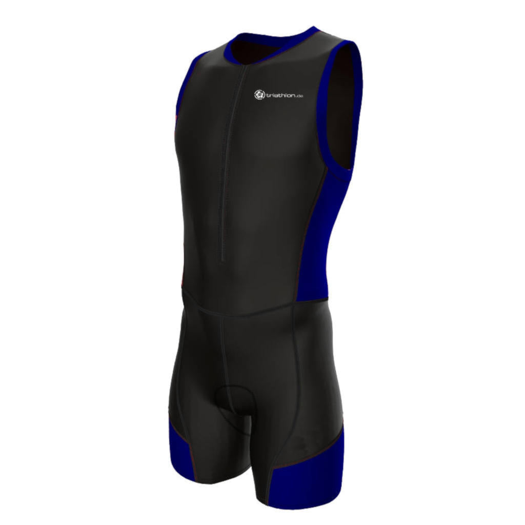 triathlon.de Basic TriSuit, Herren, schwarz/blau