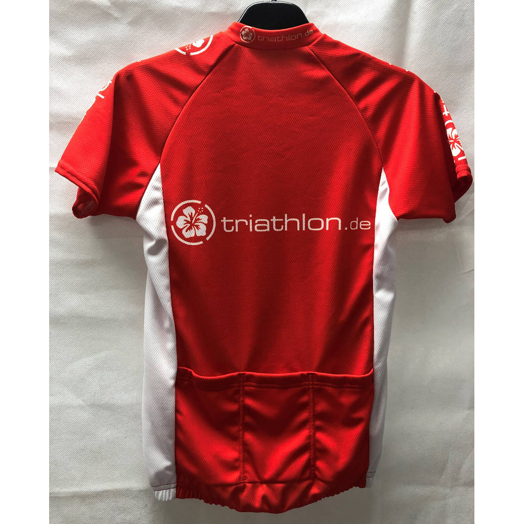 triathlon.de Basic Radtrikot, Damen, rot/weiß