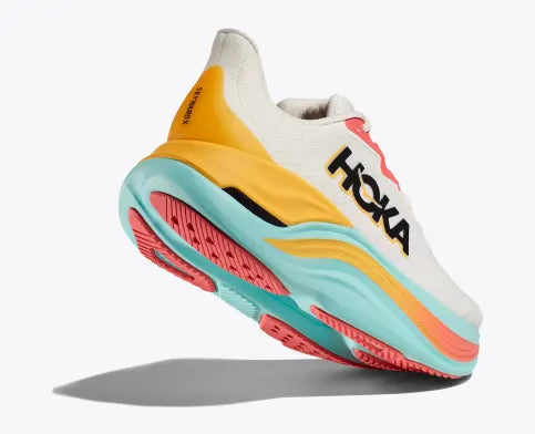 Hoka Skyward X, Laufschuh, Damen, Blanc de Blanc/Swim Day