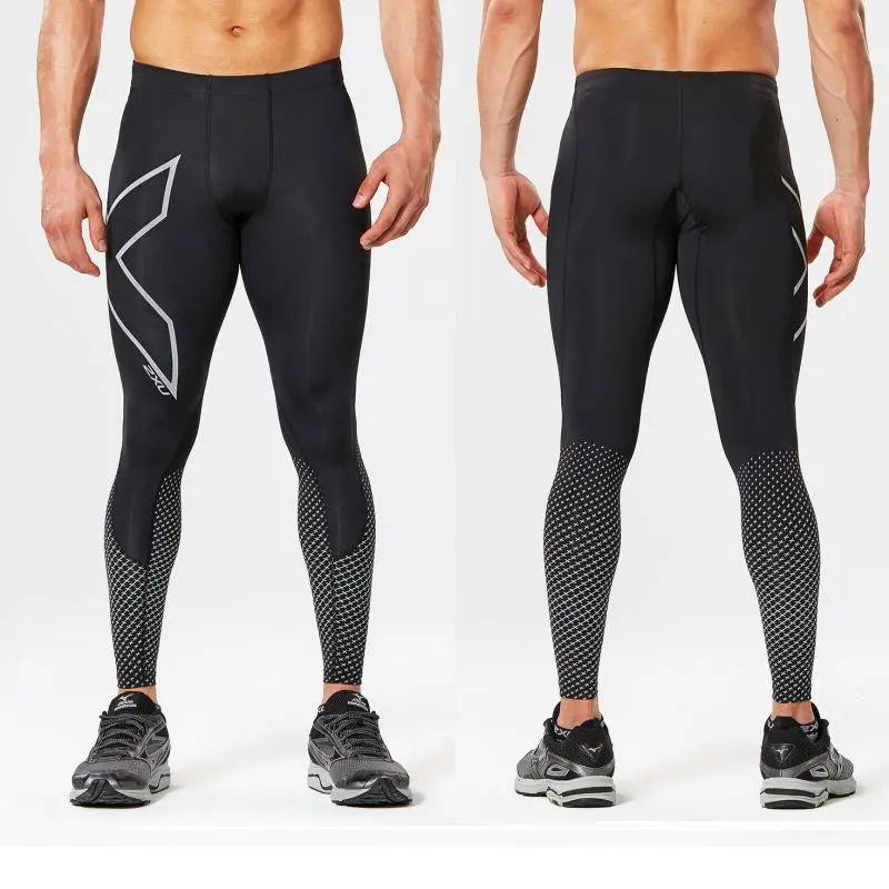 2XU Reflect Compression Tights, Herren, Black/Silver Reflective