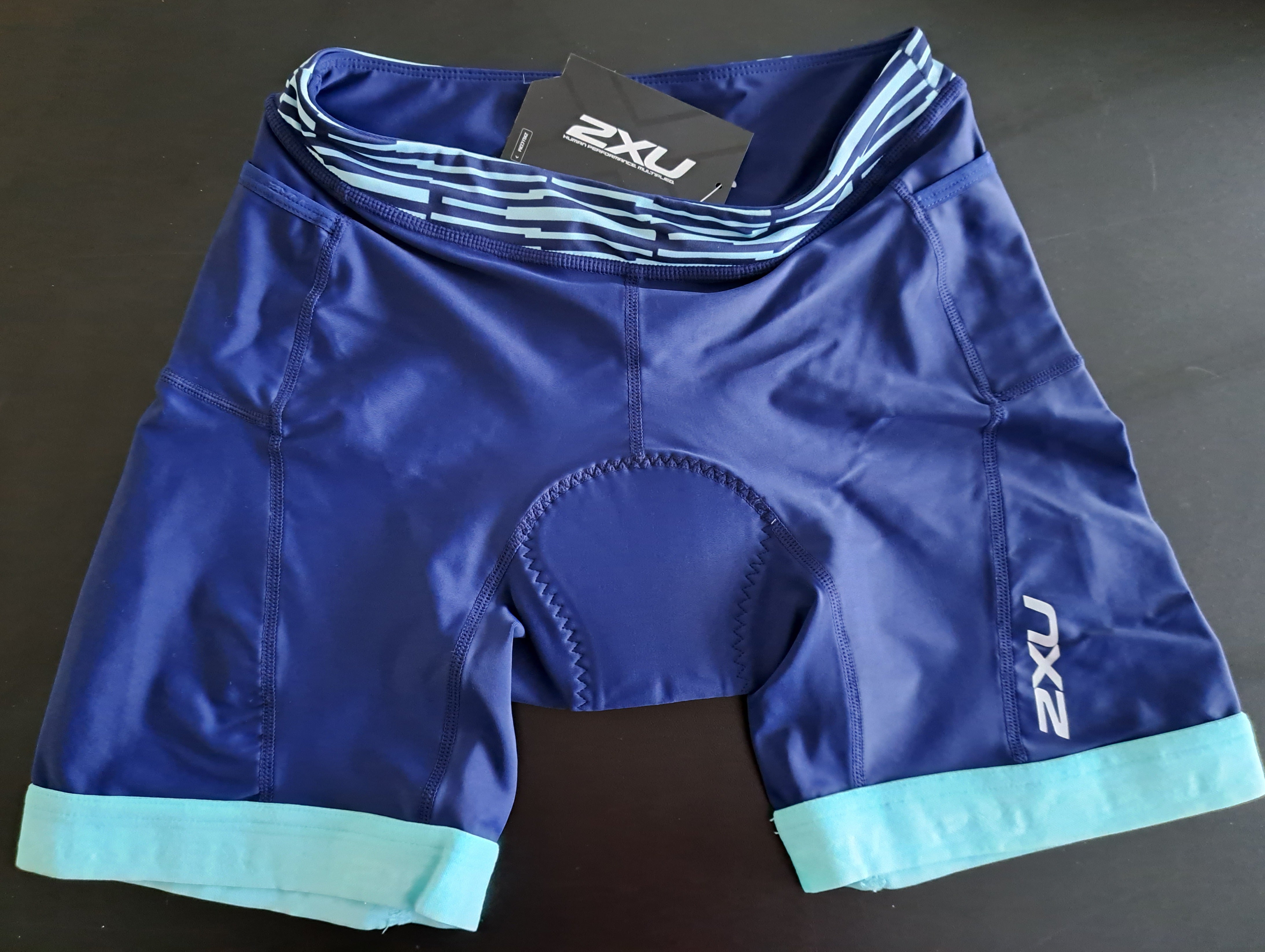 2XU Active 7" Tri Short, Damen, Navy/Aqua