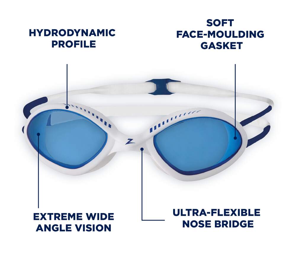 Zoggs Tiger, blue/white/clear