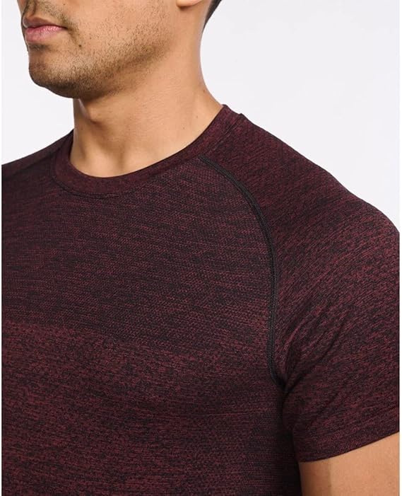 2XU Motion Tech Tee, Herren, Rhubarb/Black