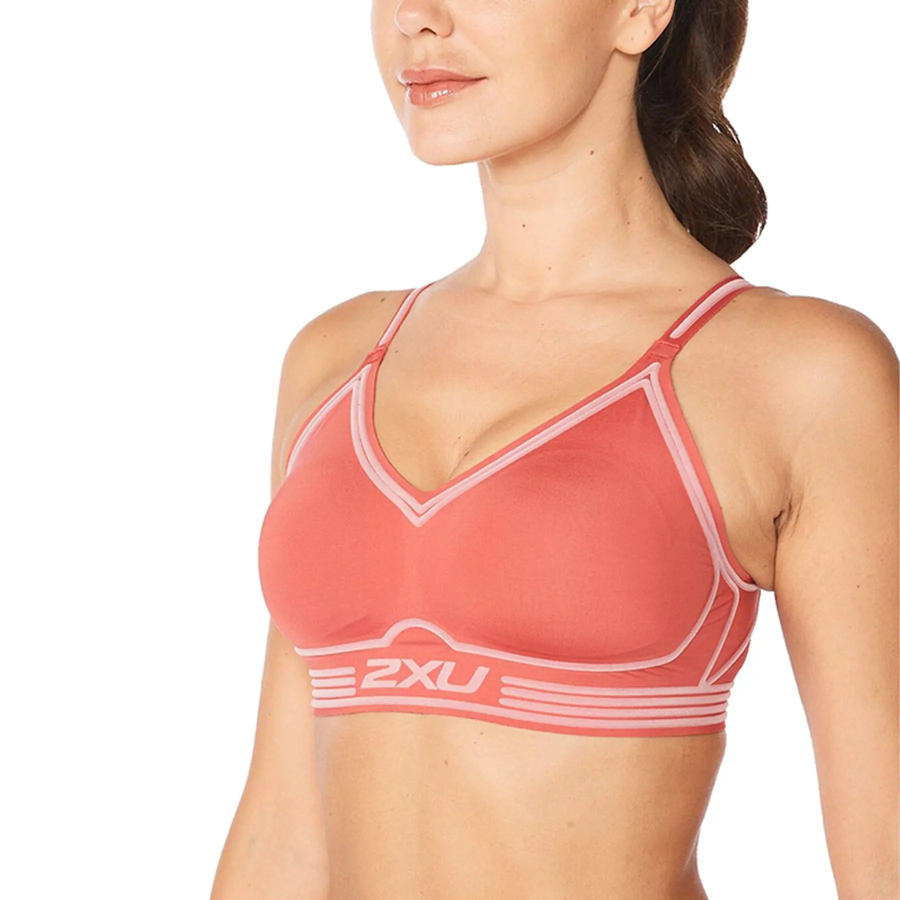 2XU No Distraction Crop, Damen, Koralle