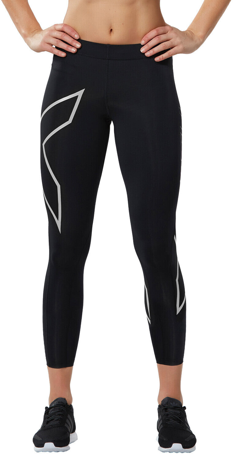 2XU Core Compression 7/8 Tights, Laufhose, Damen,Black/Silver