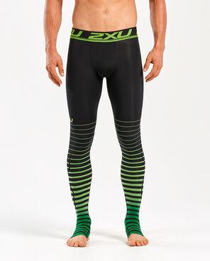 2XU Power Recovery Compression Tights, Herren, Black/Green