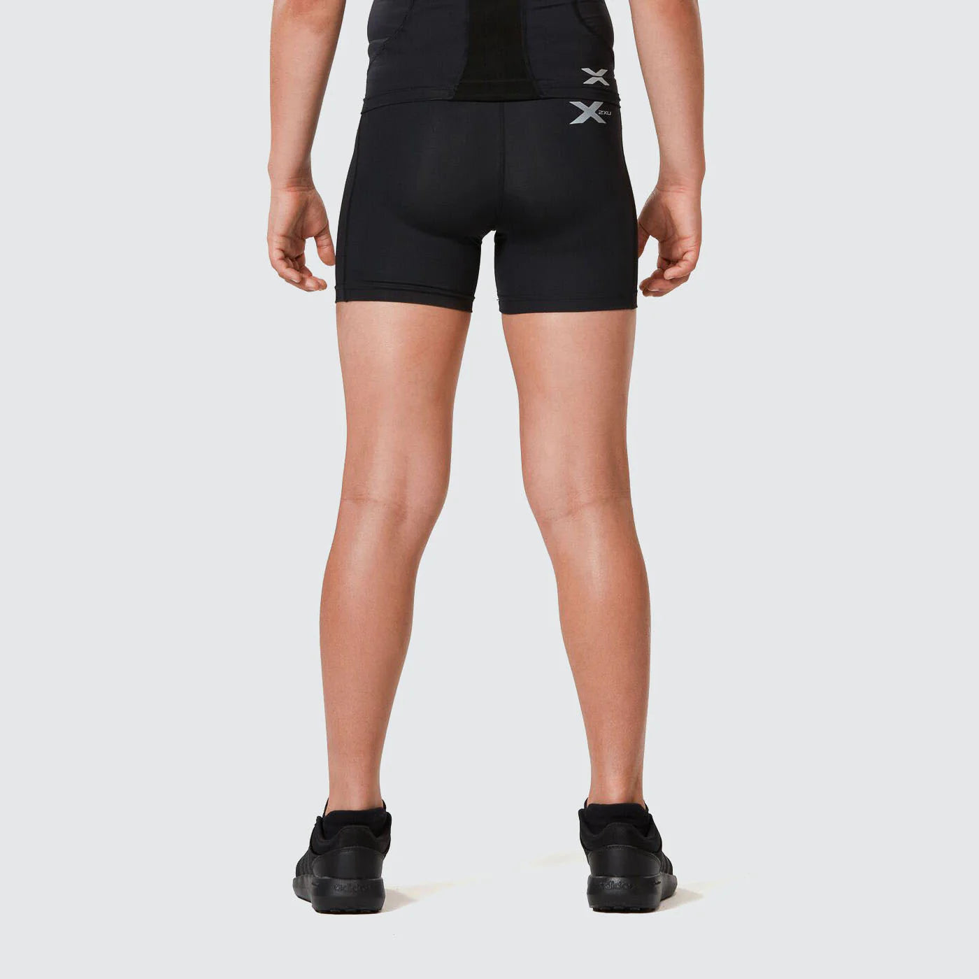 2XU Boys Compression 1/2 Short, Jungen, Black/Black