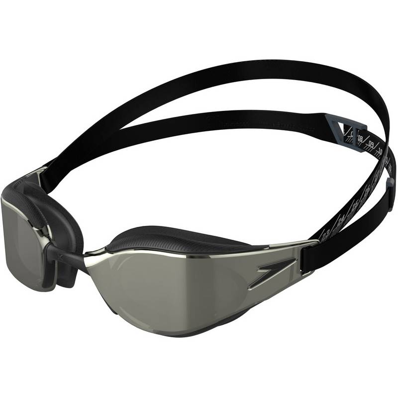 Speedo Fastskin Hyper Elite Mirror, Schwimmbrille, unisex, schwarz/silber