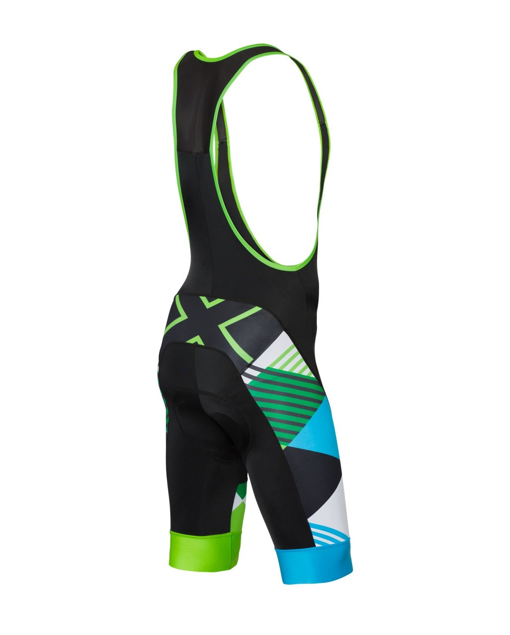 2XU Sub Cycle Bib Shorts, Rad-Trägerhose, Herren, Black/Green Shapemania