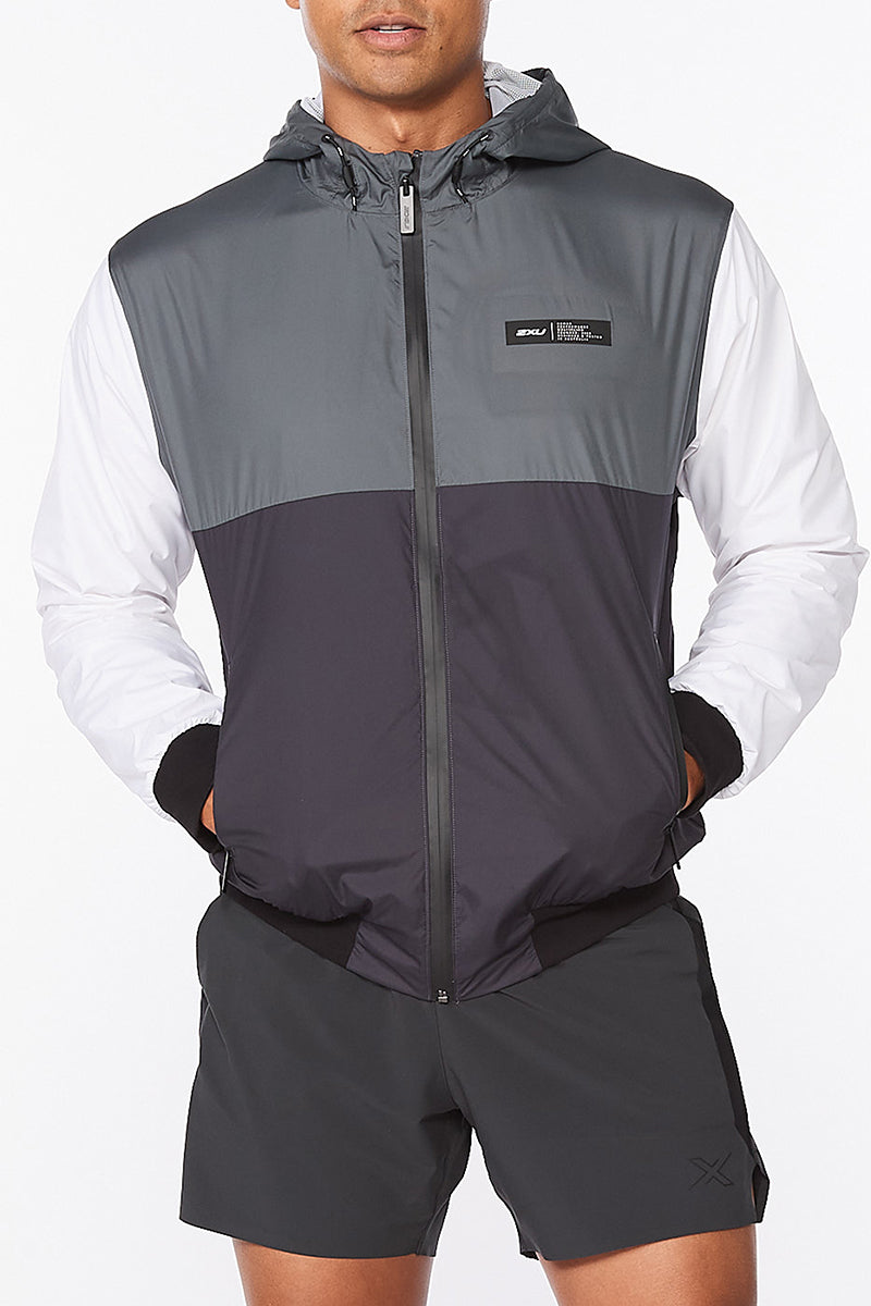 2XU Contender Windbreaker Jacket, Herren, Turbulance/Black