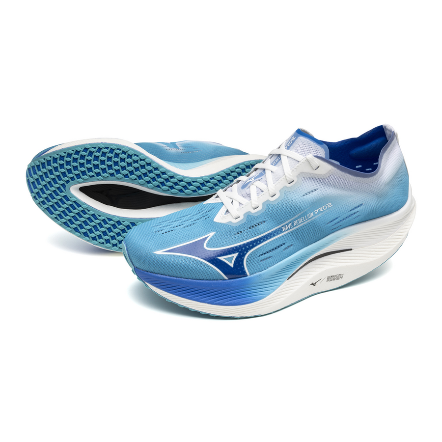 MIZUNO Wave Rebellion Pro 2, Laufschuh, Herren, River Blue/Mugen Blue/White