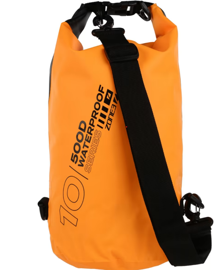 ZONE3 10L Waterproof Dry Bag, black/orange