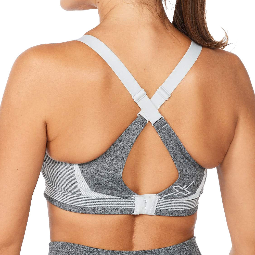 2XU Motion Tech Bra, Damen, Grey Marle/White