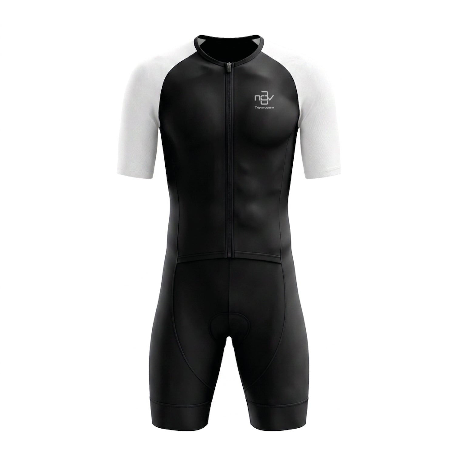 Trinovate Essential Aero Sleeved Trisuit, Herren, midnight-black, Ansicht von vorn