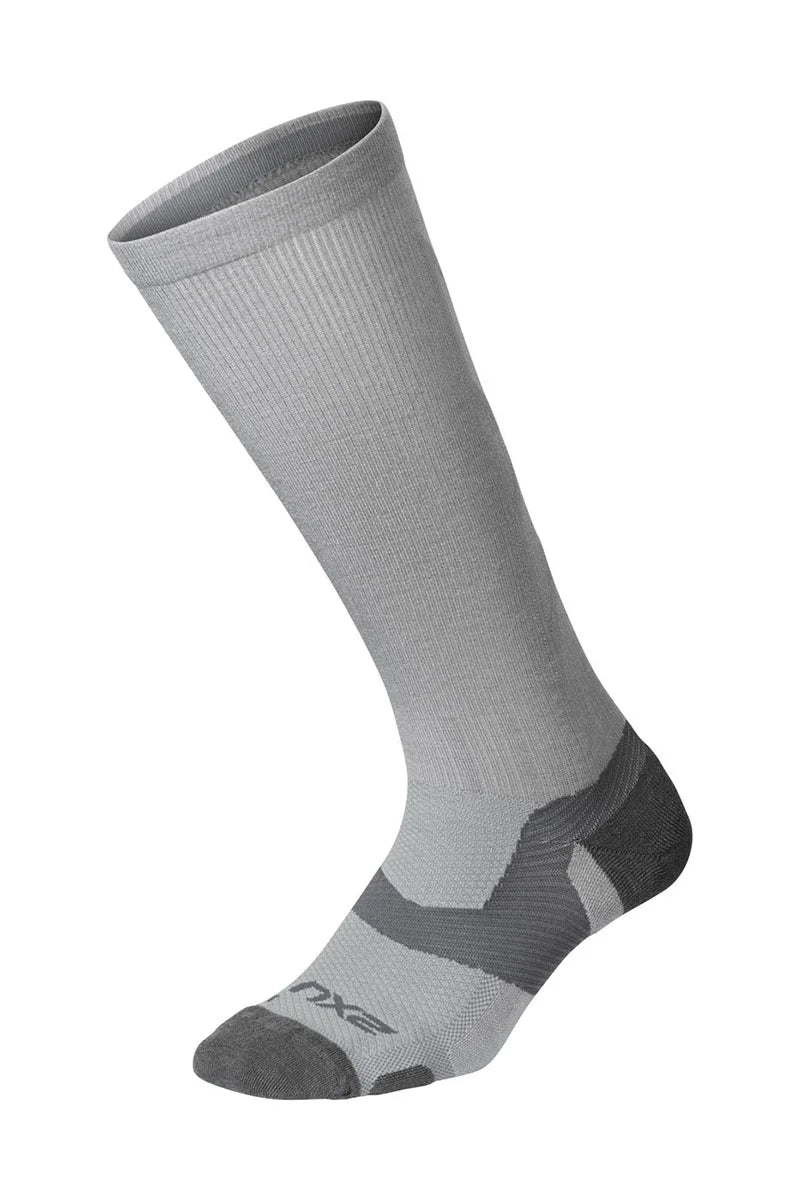 2XU VECTR Merino Light Cushion Knee High Socks, Grey/Grey