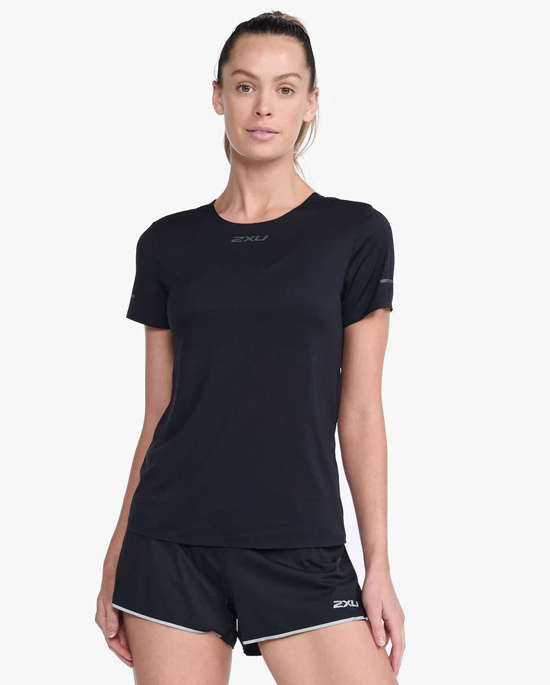 2XU Light Speed Tech Tee, T-Shirt, Damen, Black/Black Reflective