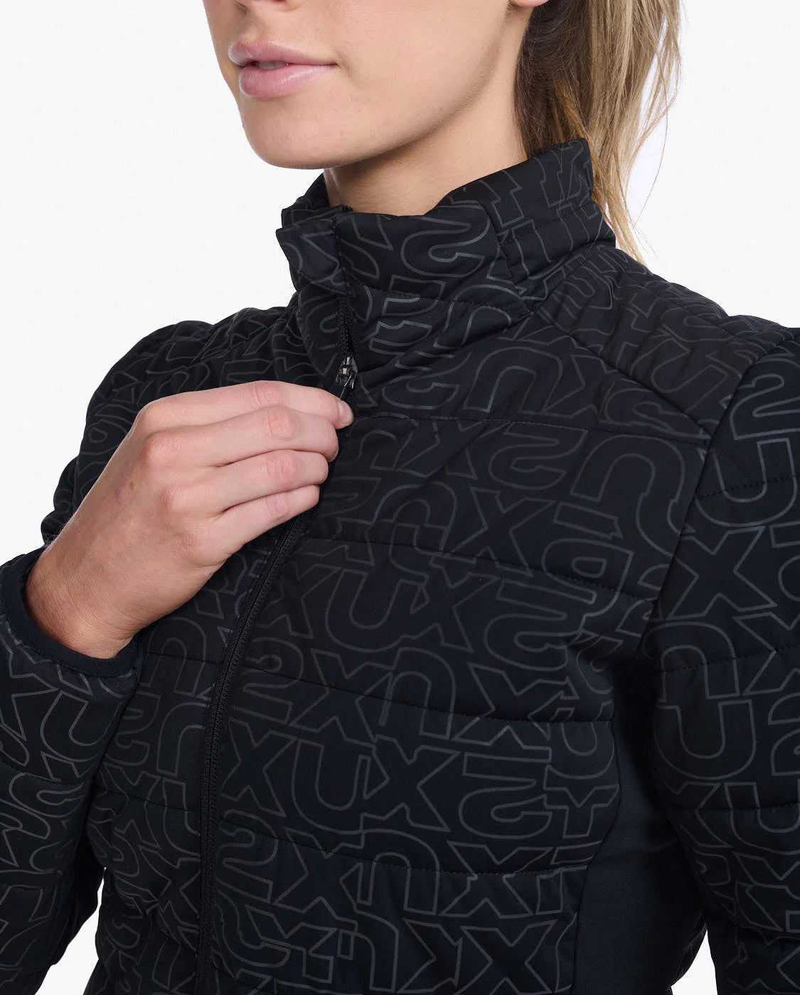 2XU Ignition Insulation Jacket, Damen, Black/Abstract Monogram