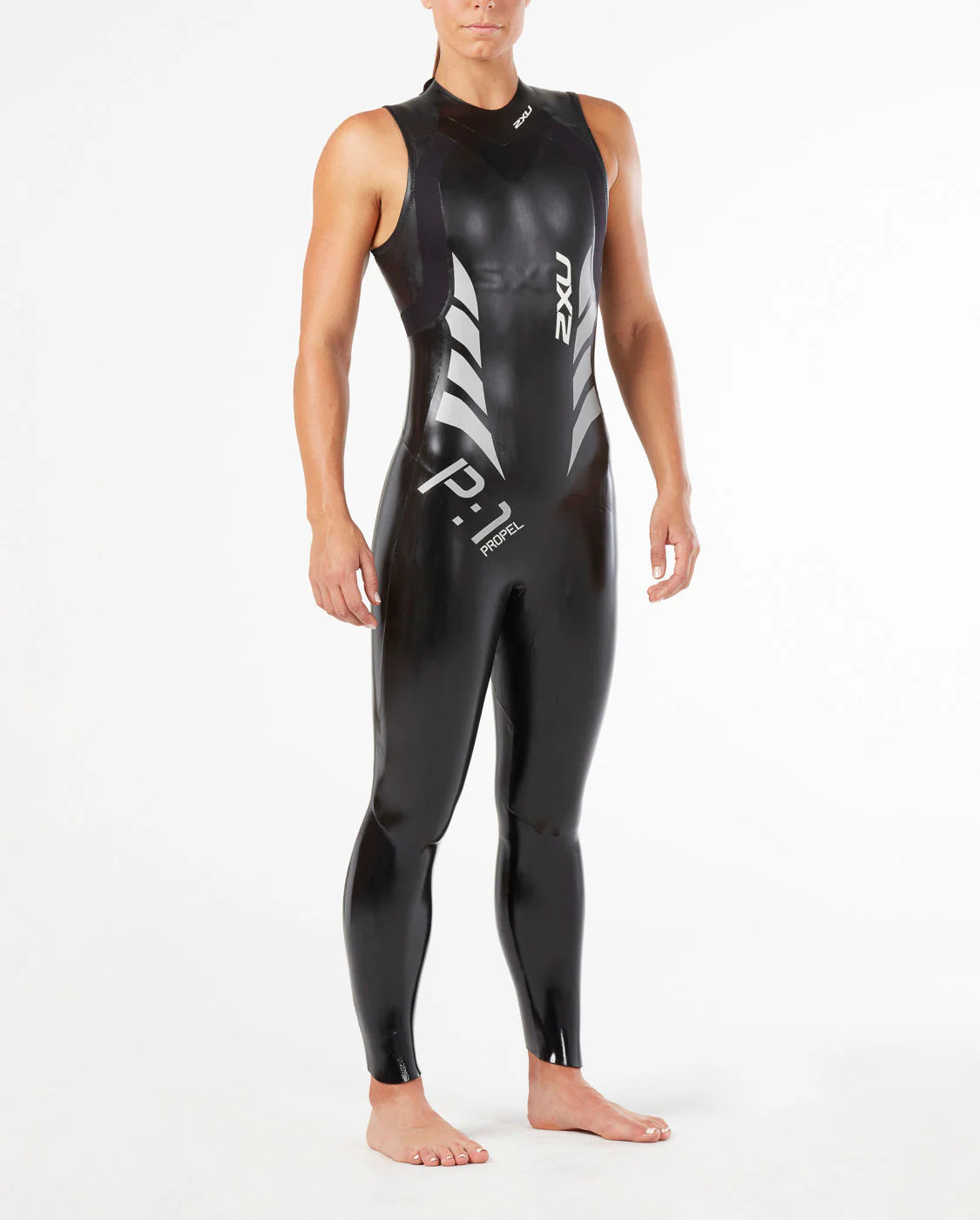 2XU P:1 Propel, wetsuit, black/sunset ombre, black/red, women, 2023