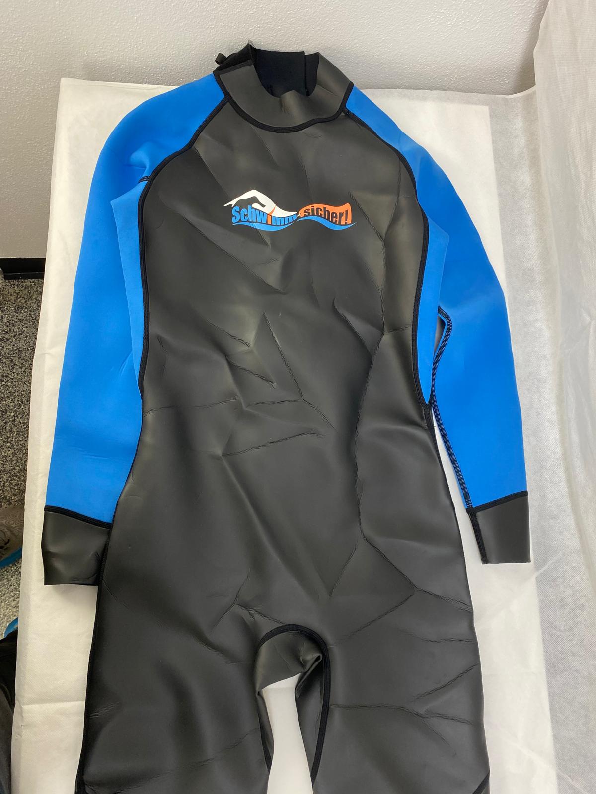 schimm-sicher.de Essential OW Wetsuit, Neoprenanzug, Herren, schwarz/blau