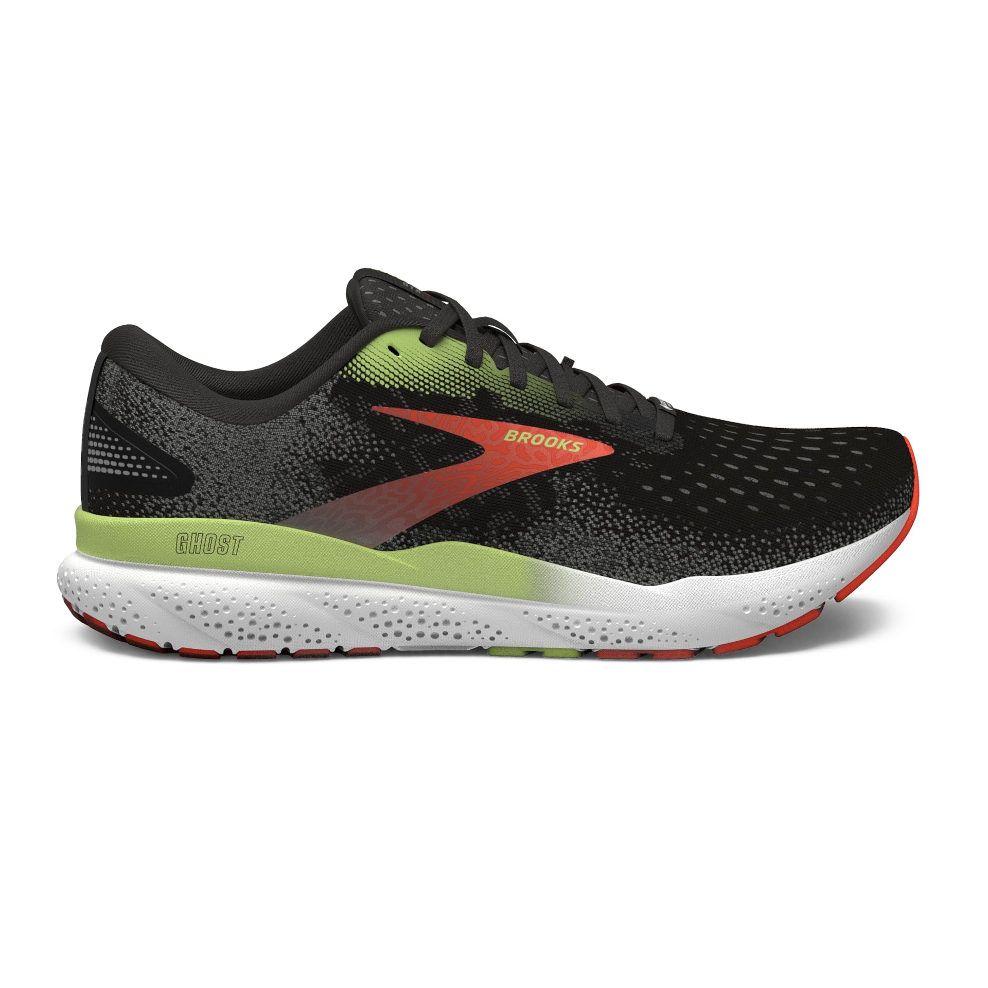 Brooks Ghost 14 GTX, men, black/backed pearl/high risk red, black/red