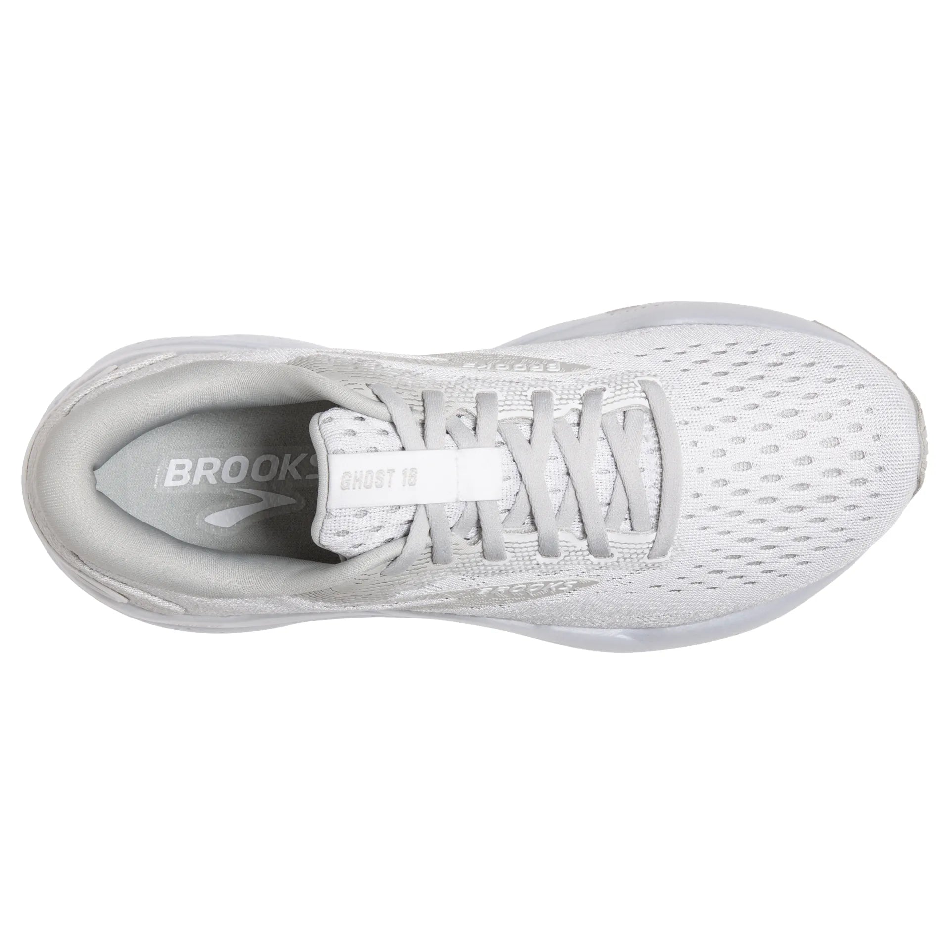 Brooks Ghost 16, Laufschuh, Damen, White/White/Grey