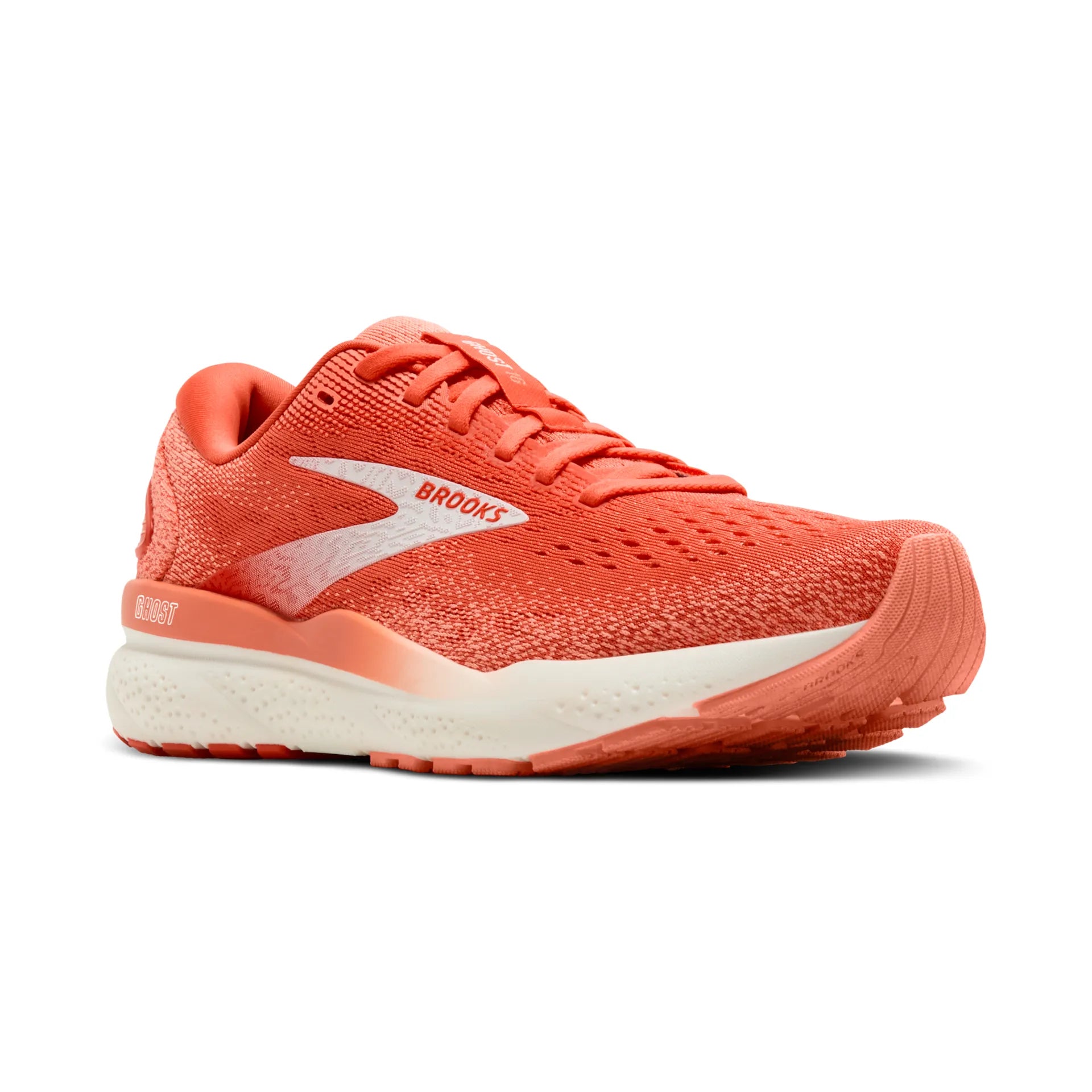 Brooks Ghost 16, Laufschuh, Damen, Coral/Desert Flower/Coconut