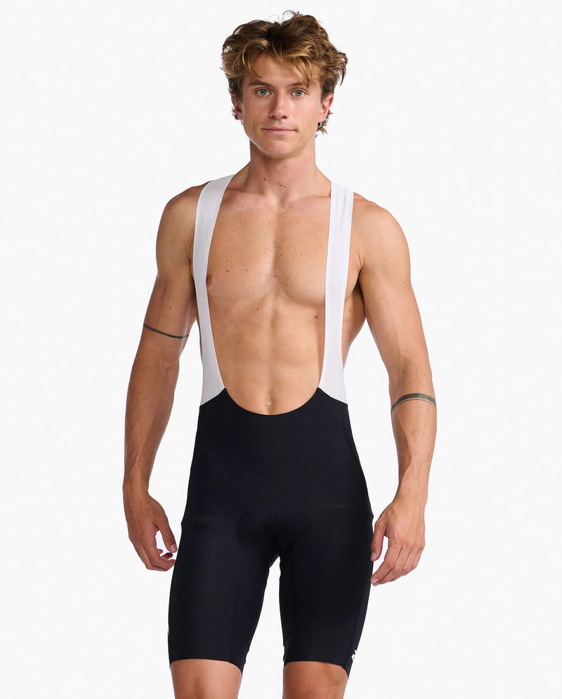 2XU Aero Bib Shorts, Rad-Trägerhose, Herren, schwarz/weiß
