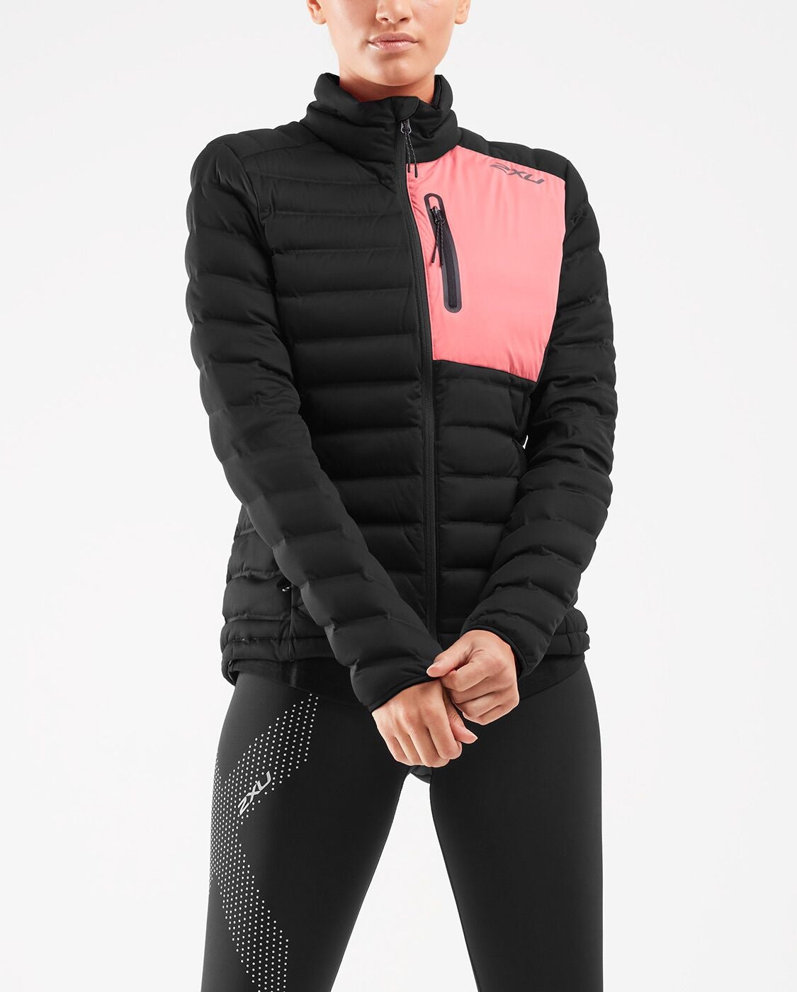 2XU Pursuit Insulation Jacket, Damen, Black/Rose