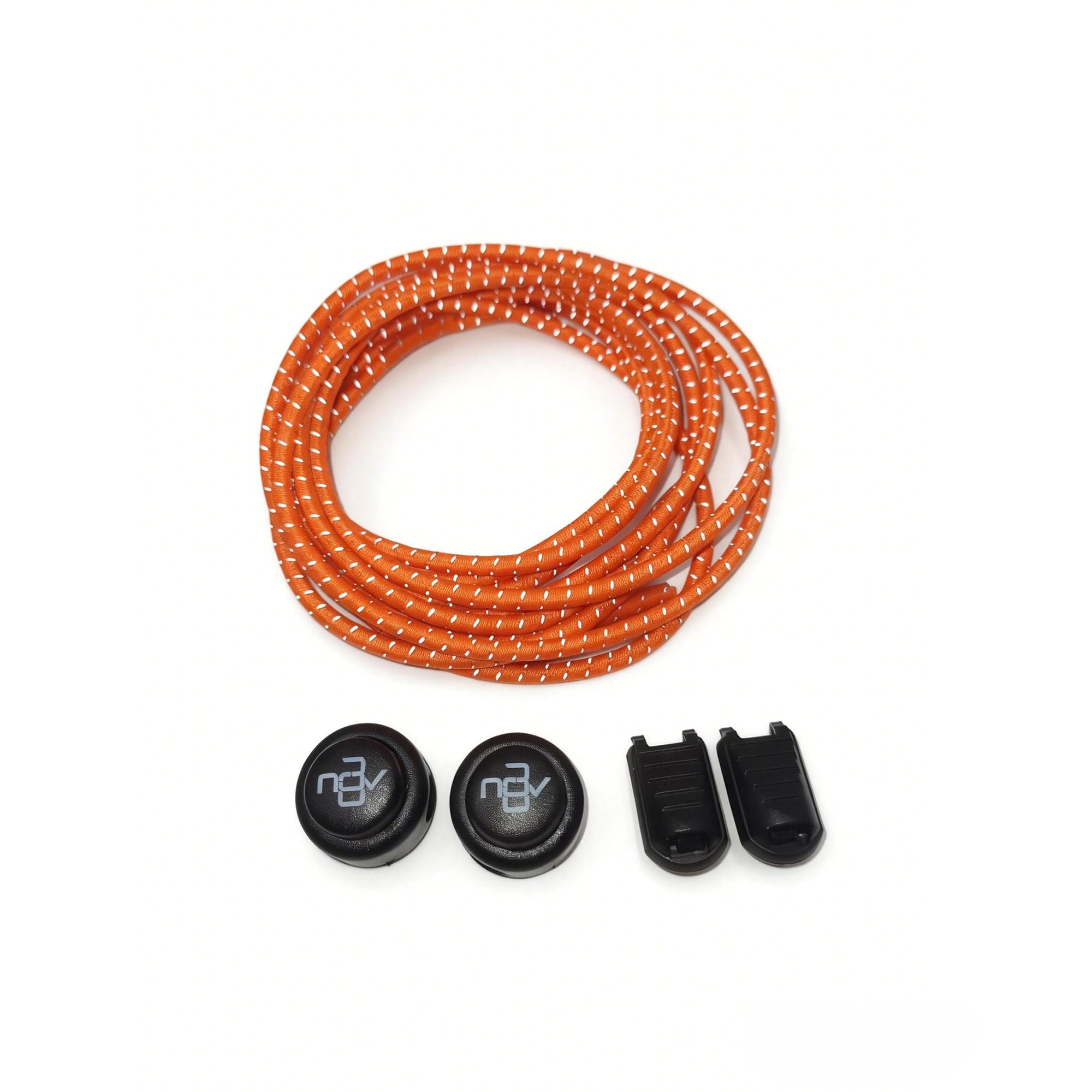 Schnürsenkel Farbe orange mit Verschlüssen