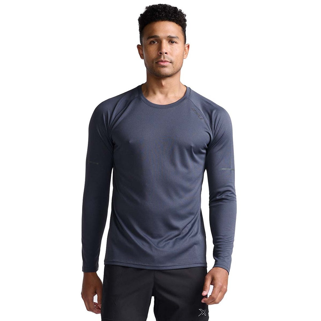 2XU Aero Longsleeve, Herren, India Ink/Black Reflective