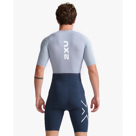 2XU Light Speed ​​Tech Sleeved Trisuit, men, outerspace/white, blue/white 